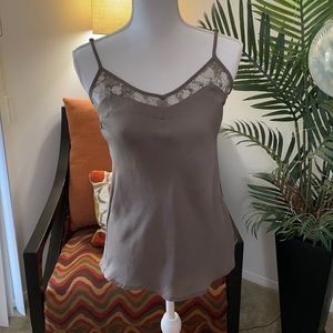 Mango Satin Lace Trim Camisole Top size XS